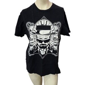 Breaking Bad Heisenberg Walter White Shirt Mens M Black Graphic Tee 2012 TV Show